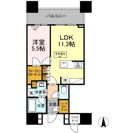 パークシティ大崎　ザ　タワーの間取り