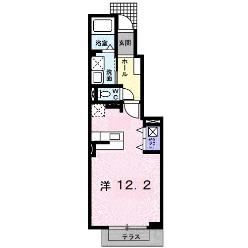 薩摩川内市東大小路町のアパートの間取り