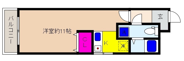 神戸市東灘区御影塚町のマンションの間取り