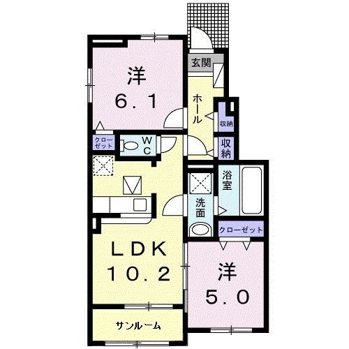 ガーデンハウス　華なんＢの間取り