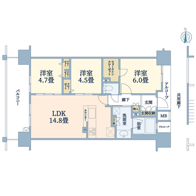 プレサンス　グラン　茨木駅前の間取り