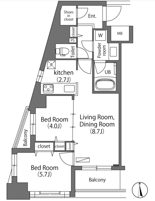 練馬区豊玉北のマンションの間取り