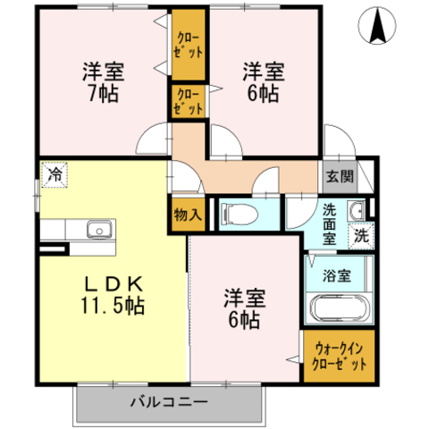 コンフォートT　2の間取り