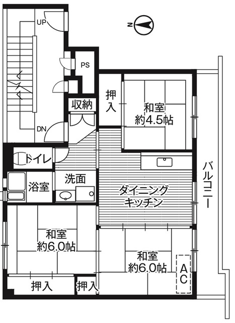 ビレッジハウス燕2号棟の間取り