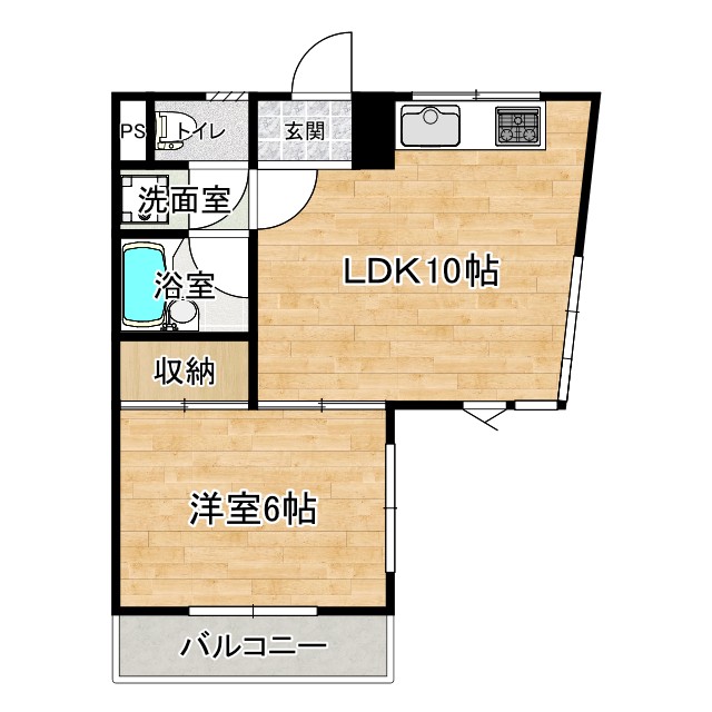 高知県高知市中久万（マンション）の賃貸物件の間取り