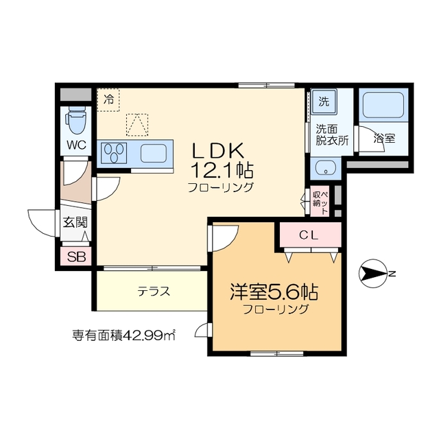 【（仮称）東堀切1丁目メゾンの間取り】