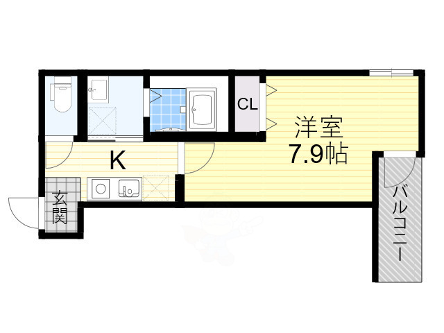 大阪市住吉区我孫子東のアパートの間取り