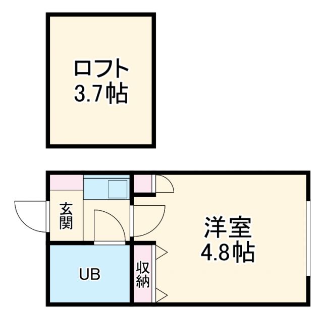 さいたま市中央区上落合のアパートの間取り