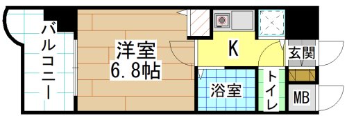 北九州市小倉北区江南町のマンションの間取り