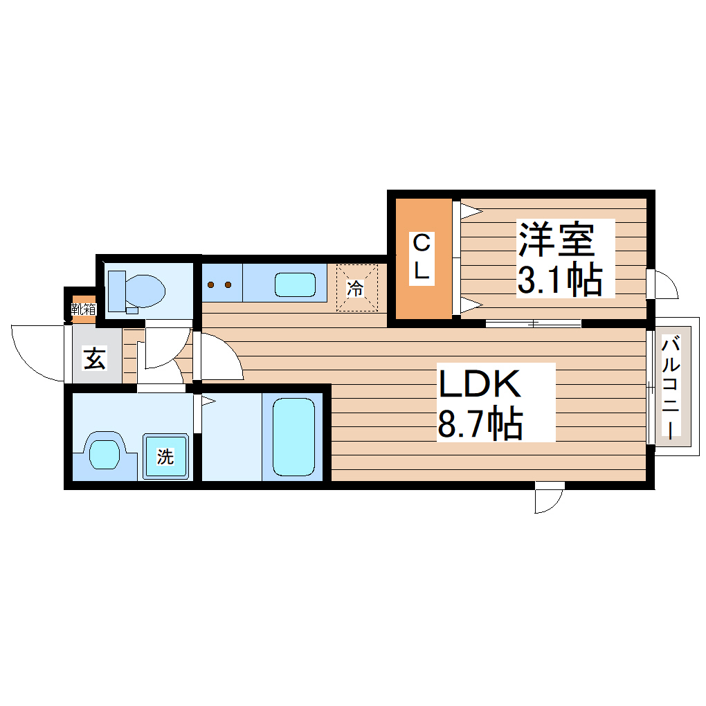 フルール Cの間取り