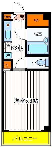 立川市柴崎町のマンションの間取り