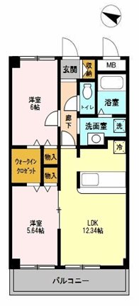 上尾市西宮下のマンションの間取り