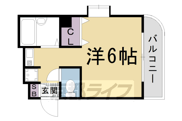 京都市右京区西京極南大入町のマンションの間取り