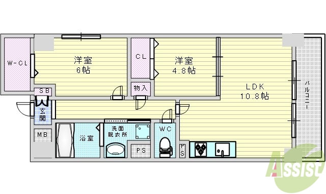 グランシャリオ江坂の間取り