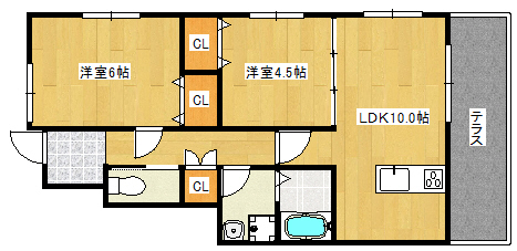 ＨＥＲＯＮ曽根駅前の間取り