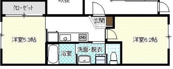 鎌ケ谷市道野辺本町のアパートの間取り