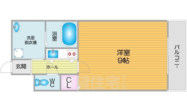 大阪市西成区玉出中のマンションの間取り