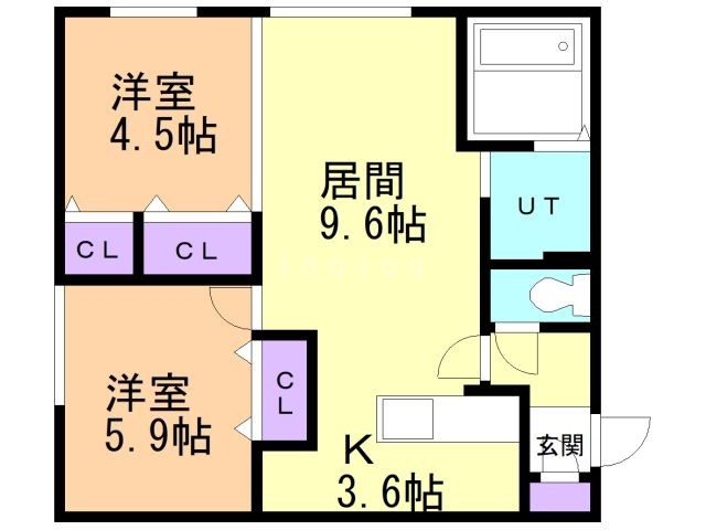 ラピスブラオＮ２７の間取り