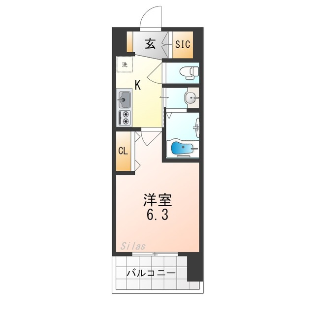 【大阪市住之江区浜口西のマンションの間取り】