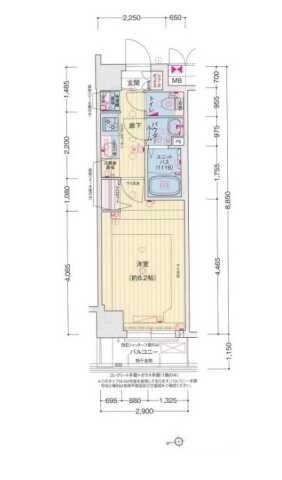 江東区東陽のマンションの間取り