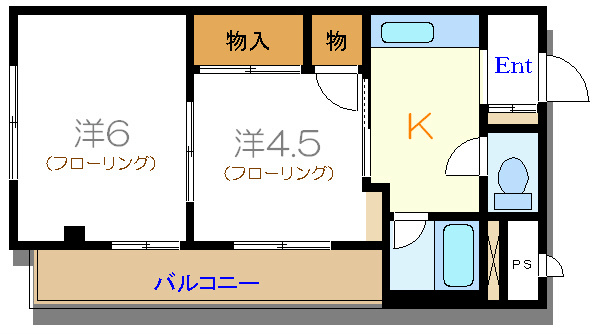 江戸川区南篠崎町のマンションの間取り