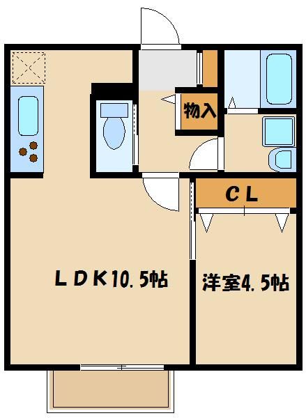 川崎市多摩区寺尾台のアパートの間取り