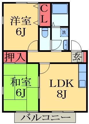 市原市五所のアパートの間取り