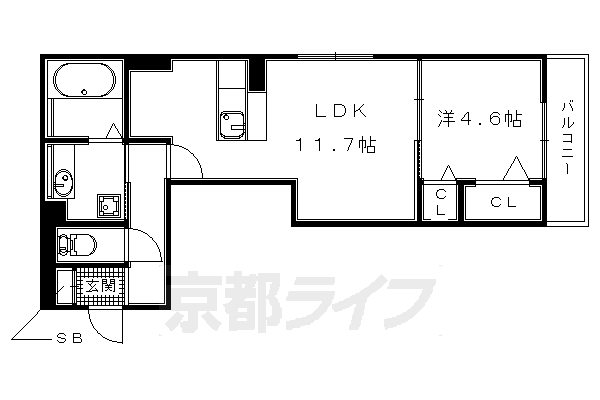 プレジール平安の間取り