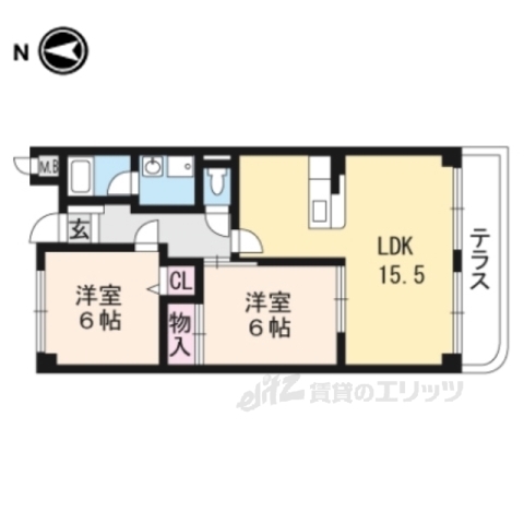 ロジュマン弘福の間取り