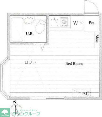 川越市大字砂新田のアパートの間取り