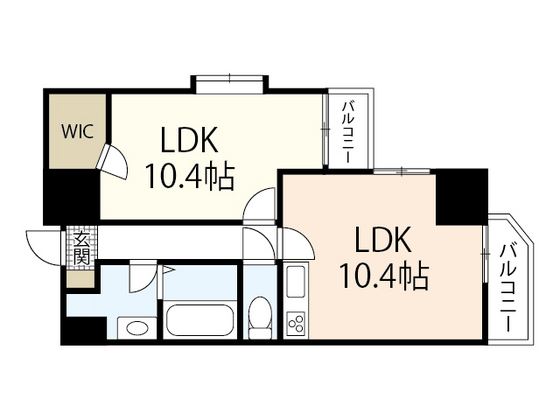 広島市中区大手町のマンションの間取り