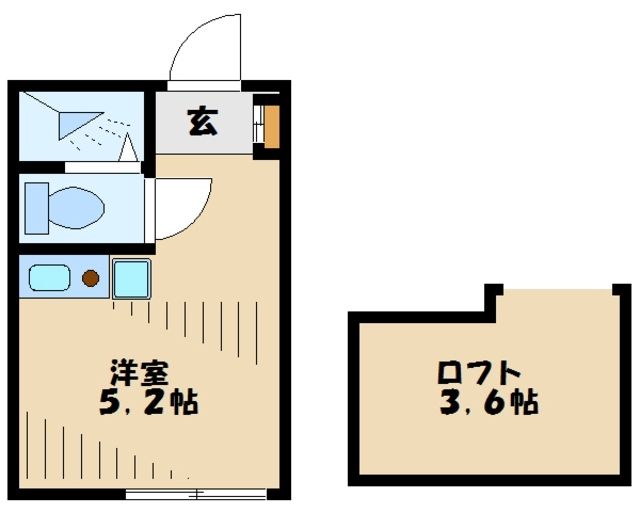 川崎市高津区久地のアパートの間取り