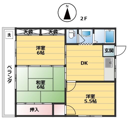 コーポ　オオモトIIの間取り