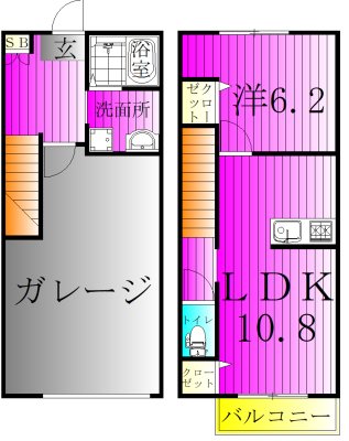 Garage House J(ガレージハウスジェイ)の間取り