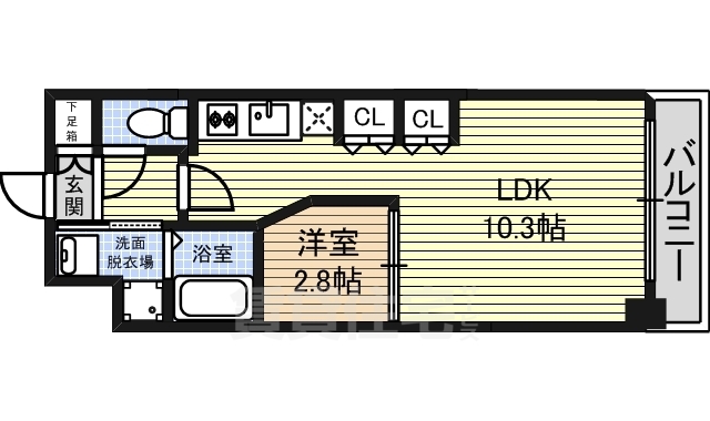 名古屋市中川区運河通のマンションの間取り