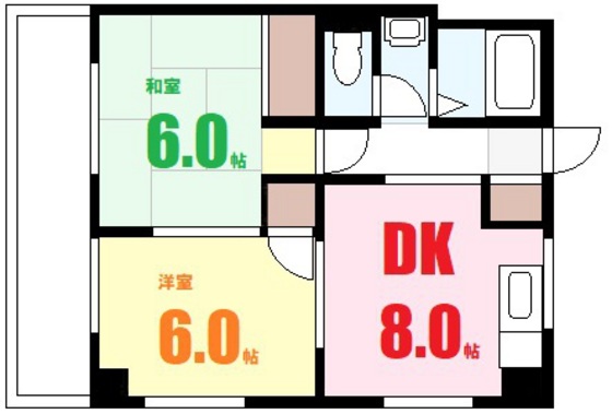 広島市安佐南区緑井のマンションの間取り