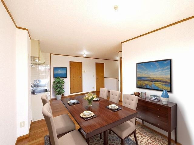 居室・リビング　CGで家具等を配置したもので家具等は含まれません