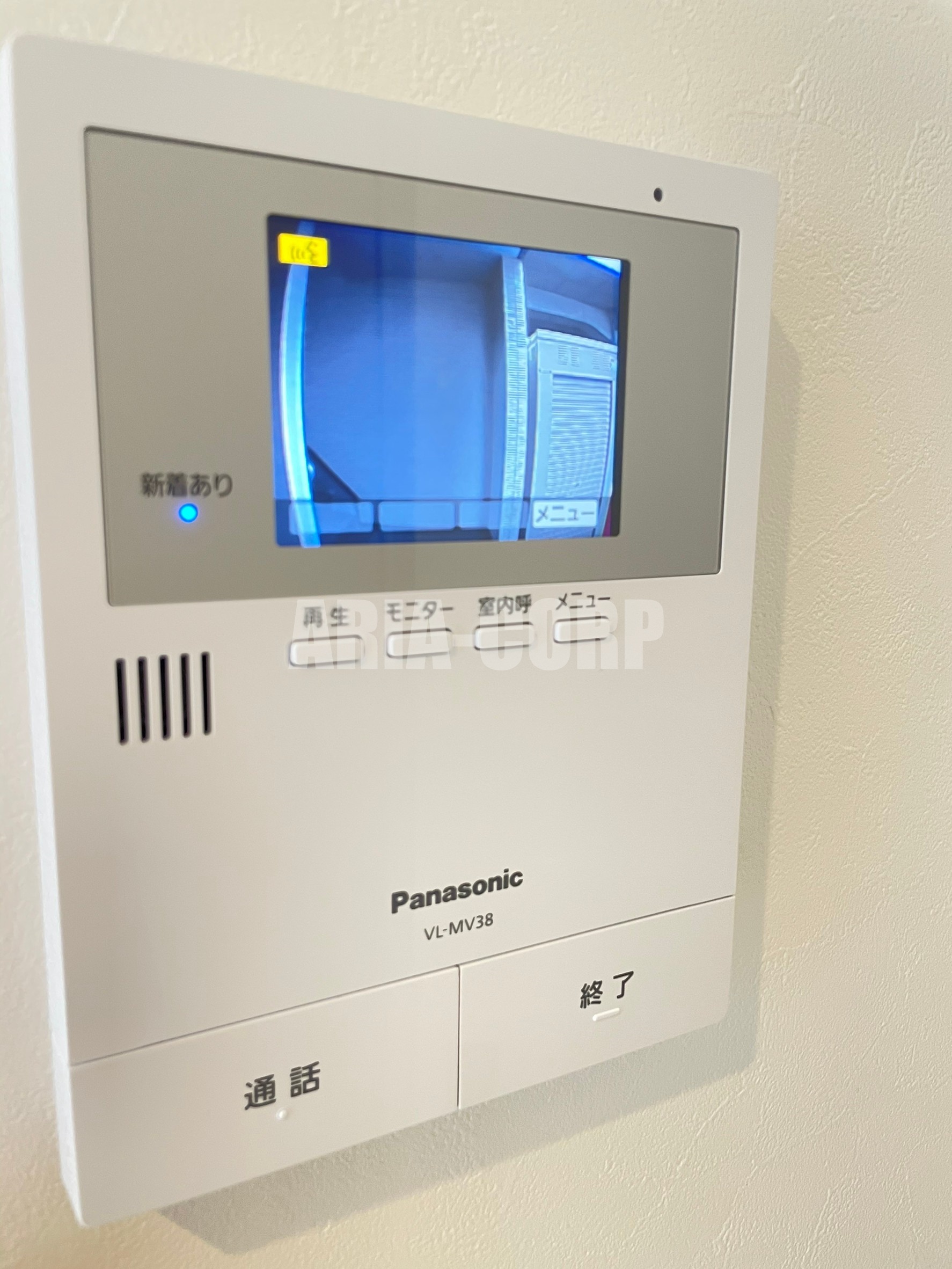 セキュリティ　録画機能付きTVモニターホンで外出時の訪問者も確認できます！