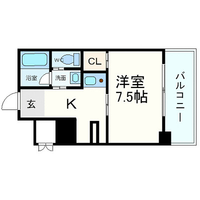 W.O.B HONMACHI-WESTの間取り写真