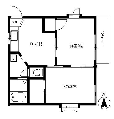 メゾンヤスアキーナB号棟の間取り写真