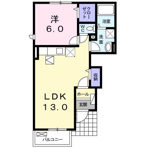 ＪＲ中央線 塩崎駅 徒歩80分 2階建 築14年の間取り写真