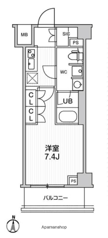 都営浅草線 本所吾妻橋駅 徒歩10分 7階建 築5年の間取り写真