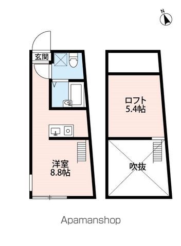 ＪＲ中央線 三鷹駅 徒歩15分 2階建 築9年の間取り写真