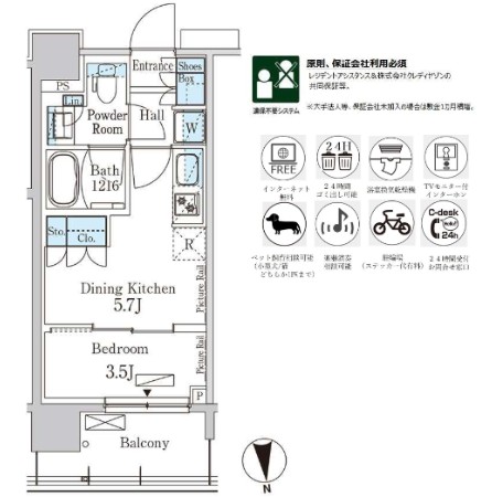 パークアクシス上野EASTの間取り写真