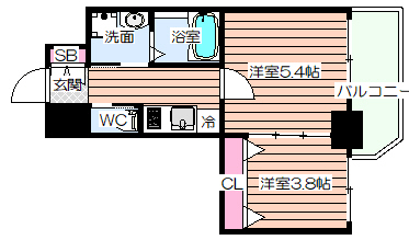 ファーストステージ江坂広芝町の間取り写真