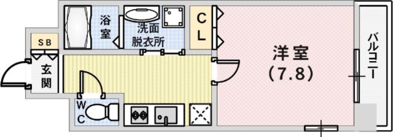エスリード神戸三宮パークビューの間取り写真