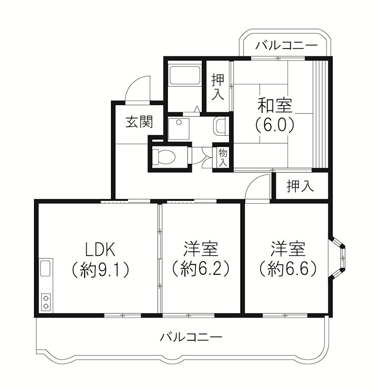 パレス富塚の間取り写真