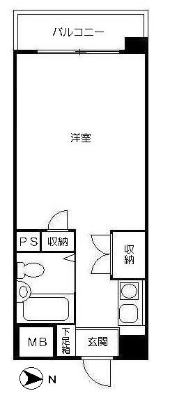 福岡市中央区黒門のマンションの間取り