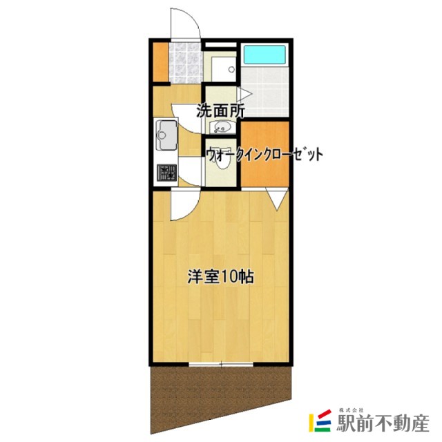 久留米市南のアパートの間取り