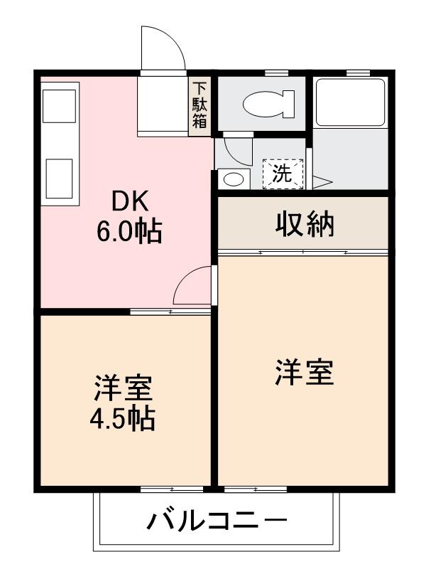 パナハイツ田岡　檀紙の間取り